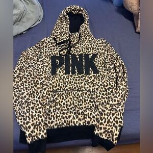 PINK Victoria's Secret Leopard Print Hoodie